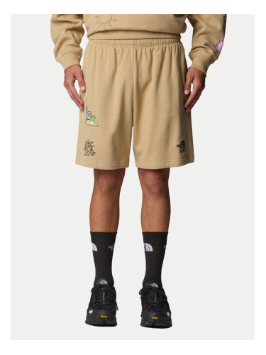 The North Face Спортни шорти Unisex Mountain Cleanup NF0A8C2X Бежов Relaxed Fit