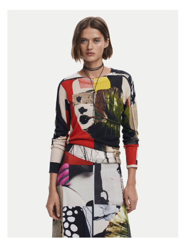 Desigual Пуловер Collagelacro 25SWJF27 Цветен Regular Fit