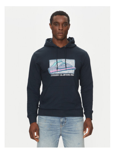 Quiksilver Суитшърт EQYFT05094 Тъмносин Regular Fit
