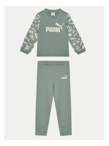 Puma Анцуг Minicats Sandy Adventures 686284 Зелен Regular Fit