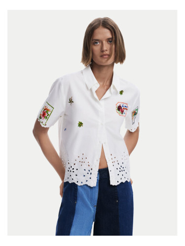 Desigual Риза Afrodita 25SWCW17 Бял Regular Fit