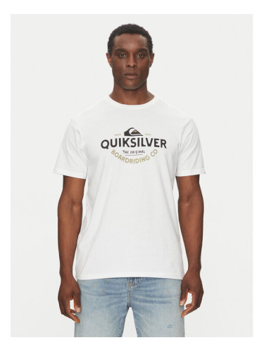 Quiksilver Тишърт EQYZT08064 Бял Regular Fit