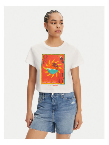 Roxy Тишърт ERJZT05921 Бял Relaxed Fit