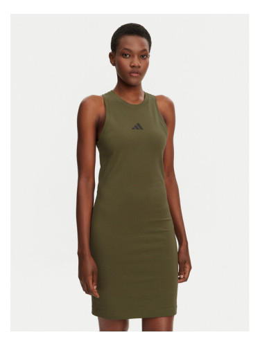 adidas Ежедневна рокля Future Icons Small Logo JE0201 Зелен Slim Fit