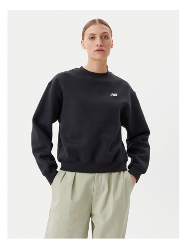 New Balance Суитшърт WT51949 Черен Oversize