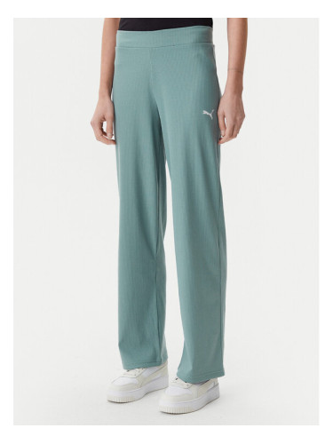 Puma Долнище анцуг Ess Elevated 685025 Зелен Straight Fit