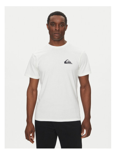Quiksilver Тишърт EQYZT08042 Бял Regular Fit