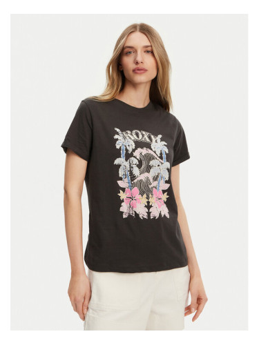 Roxy Тишърт ERJZT05911 Сив Regular Fit