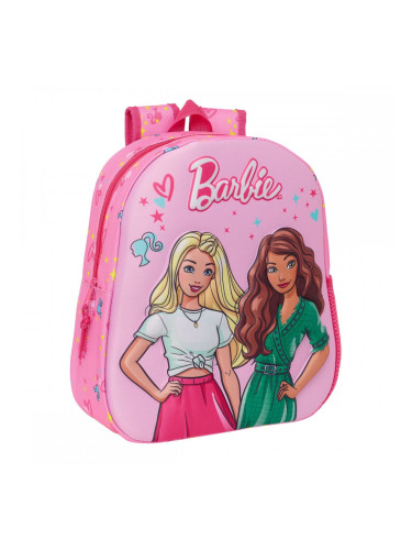 3D училищна чанта Barbie Розов Фуксия 27 x 33 x 10 cm