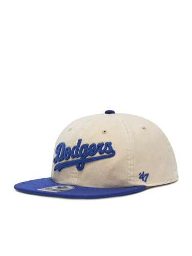 Шапка с козирка 47 Brand MLB LA Dodgers Fieldstone ’47 CAPTAIN RL B-FLDST12HTP Бял