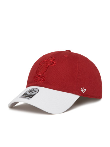 Шапка с козирка 47 Brand NBA Miami Heat '47 x Tommy Hilfiger Courtside '47 Clean Up THCCU236GWL Червен