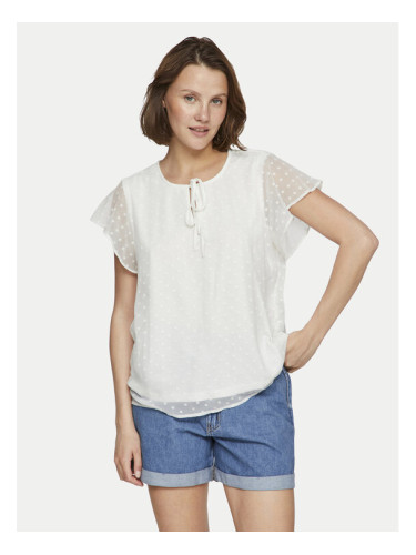 Vila Блуза Edee 14100340 Бял Regular Fit