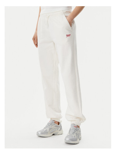 Tommy Jeans Долнище анцуг Script DW0DW20670 Екрю Relaxed Fit