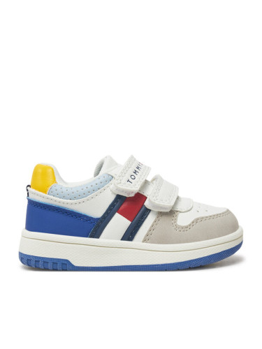 Tommy Hilfiger Сникърси Flag Low Cut Velcro Sneaker T1X9-33844-1269 M Бял