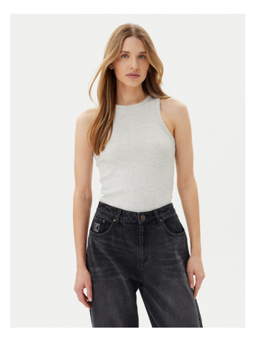 Pieces топ May 17154480 Сив Slim Fit