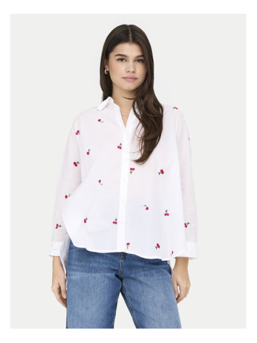 ONLY Риза 15283743 Бял Box Fit