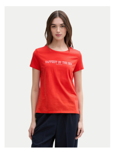 Tom Tailor Denim Тишърт 1045417 Червен Regular Fit