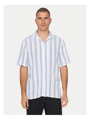 Only & Sons Риза 22025659 Бял Regular Fit
