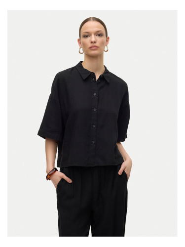 Vero Moda Риза Linn 10306820 Черен Relaxed Fit