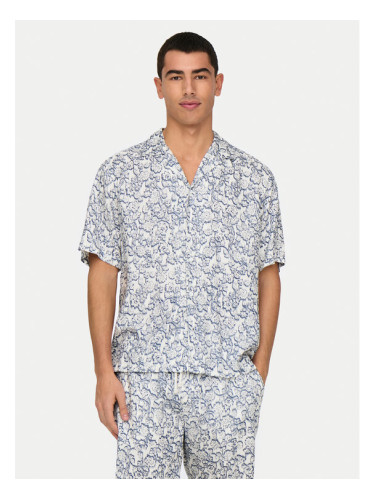 Only & Sons Риза Dash 22032733 Екрю Regular Fit