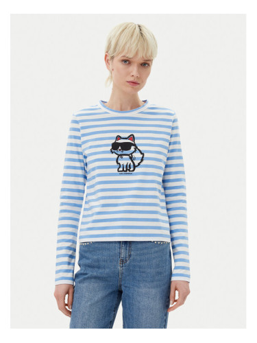 KARL LAGERFELD Блуза A1W17137 Син Regular Fit