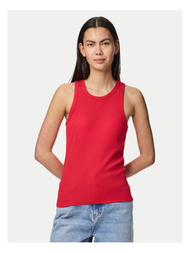 Pieces топ Ruka 17133673 Червен Slim Fit