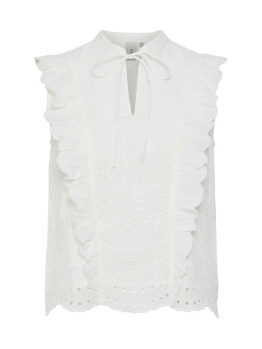 YAS Блуза Luma 26036259 Бял Regular Fit