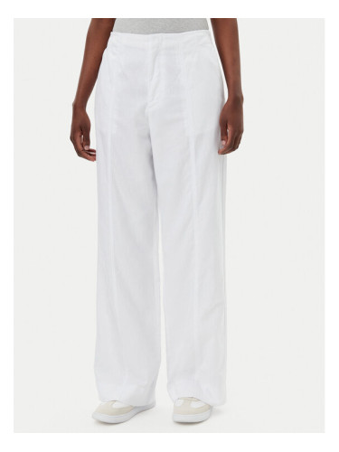 Calvin Klein Jeans Текстилни панталони J20J225340 Бял Relaxed Fit