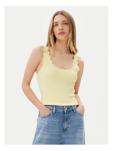 JDY топ Nanna 15290585 Жълт Slim Fit