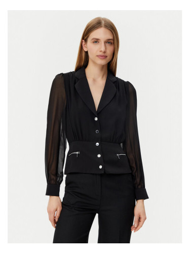 Morgan Риза 251-CZIPA Черен Regular Fit