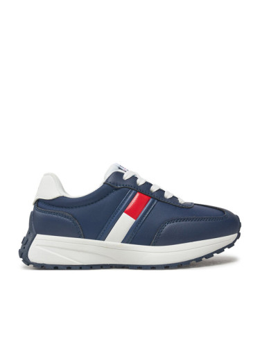 Tommy Hilfiger Сникърси Flag Low Cut Lace-Up Sneaker T3X9-33877-1695 M Тъмносин
