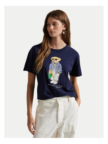 Polo Ralph Lauren Тишърт 211959112001 Тъмносин Straight Fit