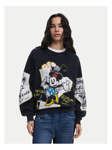 Desigual Суитшърт Minnie 25SWSK25 Черен Regular Fit