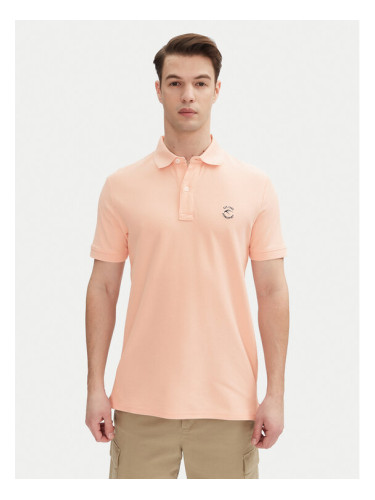 INDICODE Тениска с яка и копчета Wadim 40-913 Розов Regular Fit