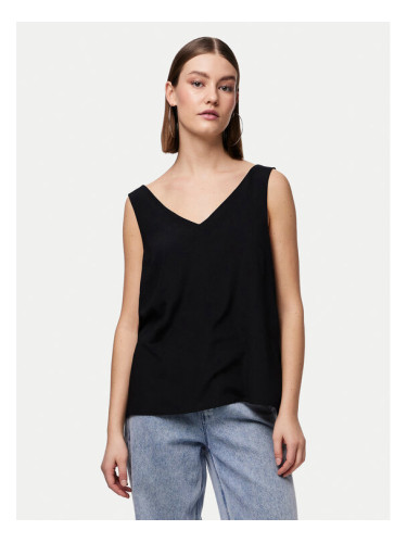 Pieces топ Franan 17146424 Черен Regular Fit