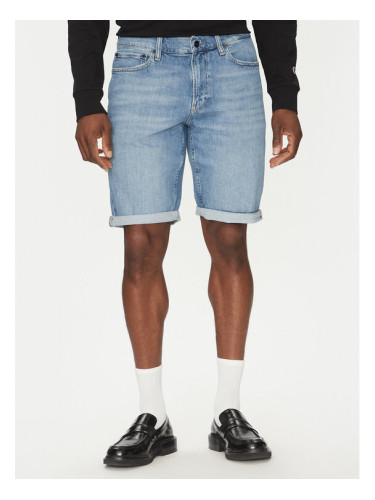 Calvin Klein Дънкови шорти K10K114079 Син Slim Fit