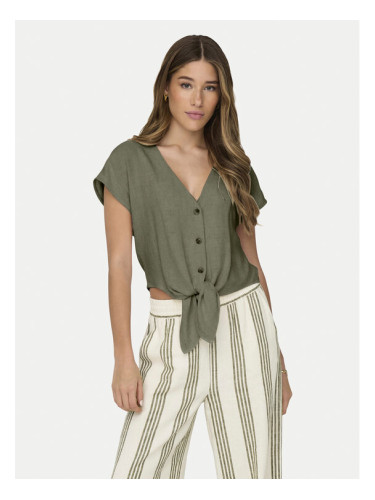 ONLY Риза Siesta 15322270 Зелен Regular Fit