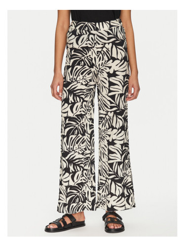 Vila Текстилни панталони Anu 14108517 Черен Wide Leg