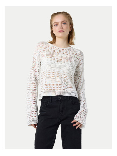 Noisy May Пуловер Laika 27029389 Бял Regular Fit