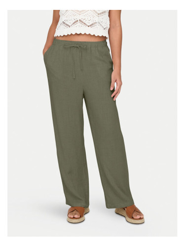 ONLY Текстилни панталони Siesta 15322263 Зелен Straight Fit