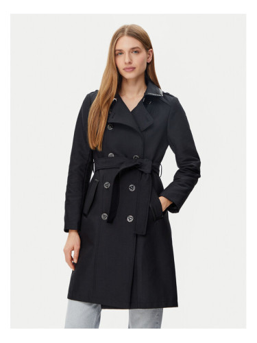 Morgan Тренч 251-GSELAM Черен Regular Fit