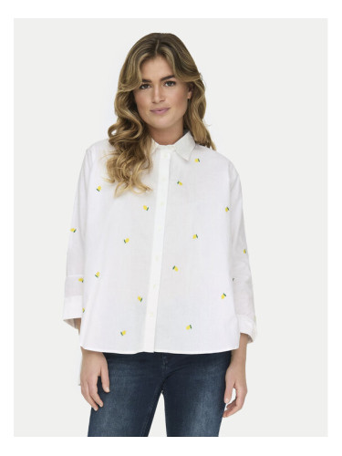 ONLY Риза 15283743 Бял Box Fit