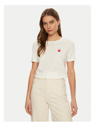 JDY Тишърт Kitty 15318845 Бял Regular Fit