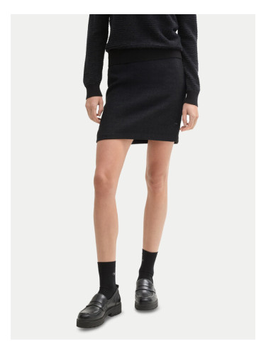 Tom Tailor Мини пола 1044649 Черен Regular Fit