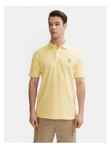 INDICODE Тениска с яка и копчета Wadim 40-913 Бежов Regular Fit