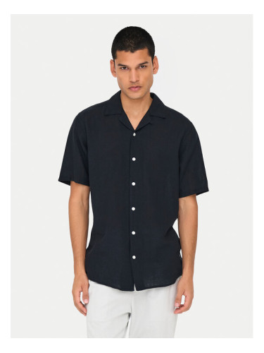 Only & Sons Риза Caiden 22025116 Черен Slim Fit