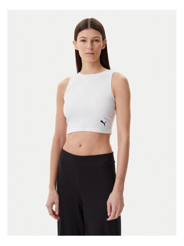 Puma топ Ess 629765 Бял Slim Fit