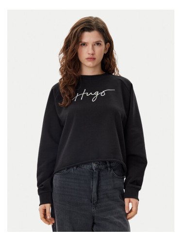 HUGO Суитшърт Darace 50534271 Черен Relaxed Fit