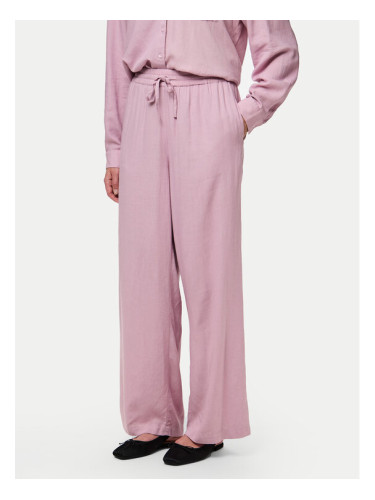 Pieces Текстилни панталони Pia 17149314 Розов Wide Leg