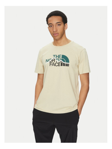 The North Face Тишърт Mountain Line NF0A87NT Бежов Regular Fit